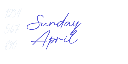 Sunday April-font-download
