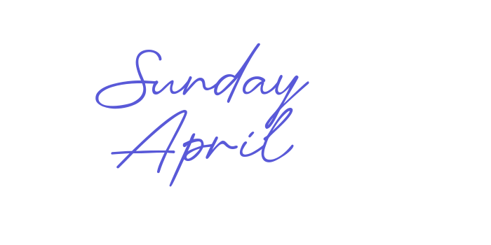 Sunday April Font