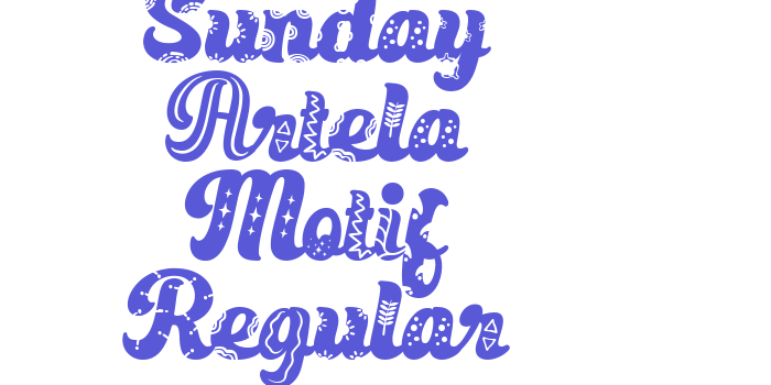 Sunday Artela Motif Regular Font