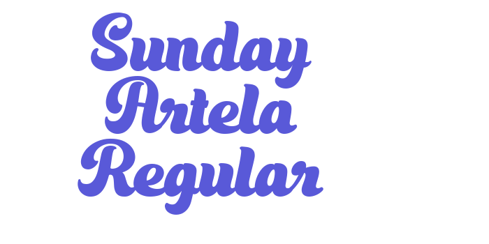 Sunday Artela Regular Font