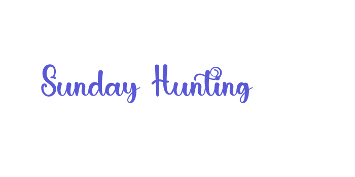 Sunday Hunting Font Download