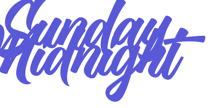 Sunday Midnight Font