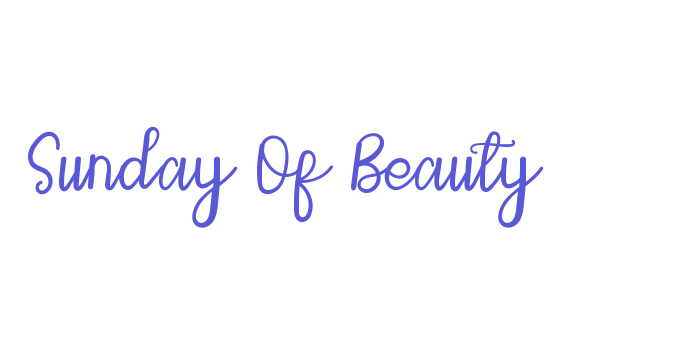 Sunday Of Beauty Font Download