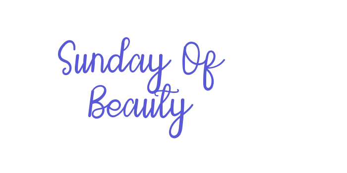 Sunday Of Beauty Font