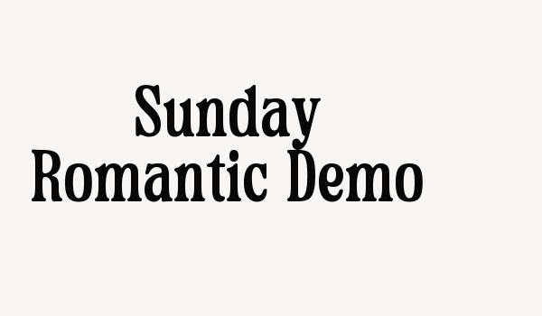 Sunday Romantic Demo Font