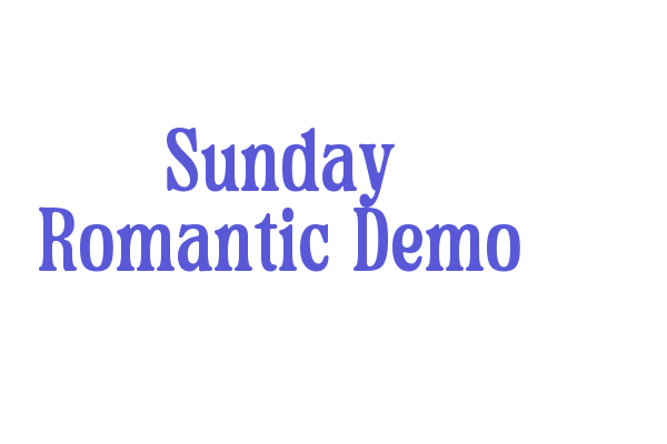 Sunday Romantic Demo Font