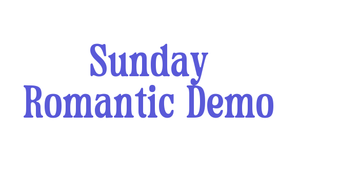 Sunday Romantic Demo Font Download