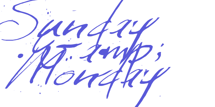 Sunday & Monday Font Download