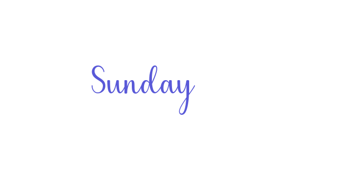 Sunday Font Download