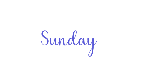 Sunday Font