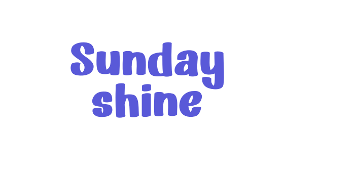 Sunday shine Font Download