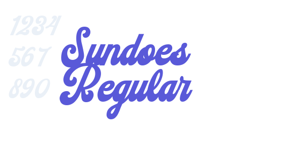 Sundoes Regular font free