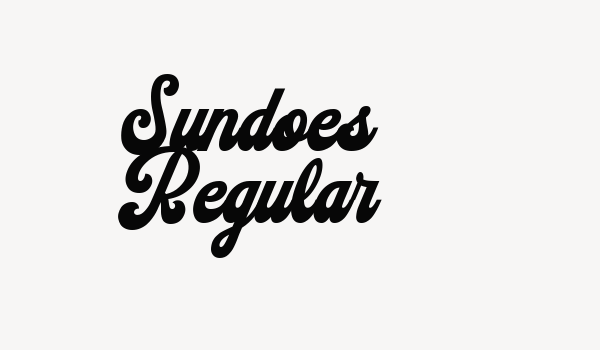 Sundoes Regular Font