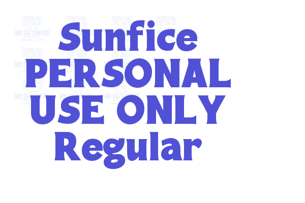 Sunfice PERSONAL USE ONLY Regular