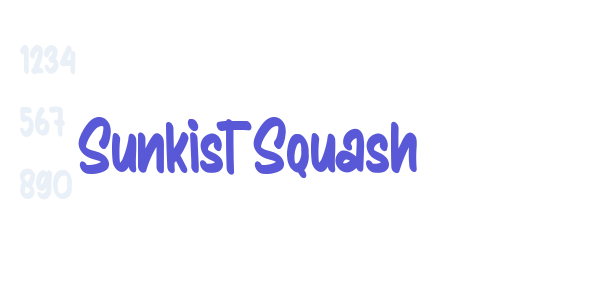 Sunkist Squash font free