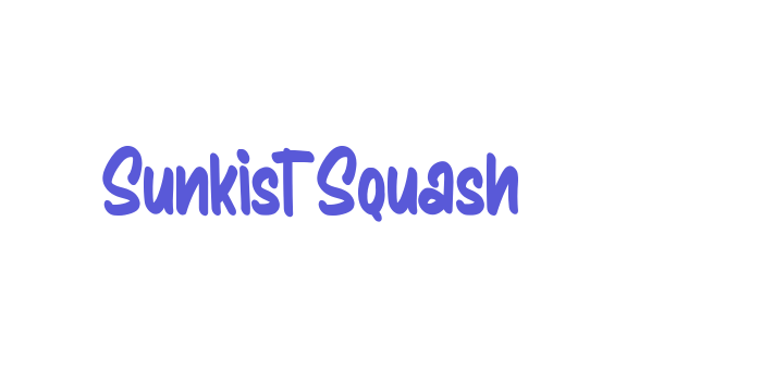 Sunkist Squash Font Download