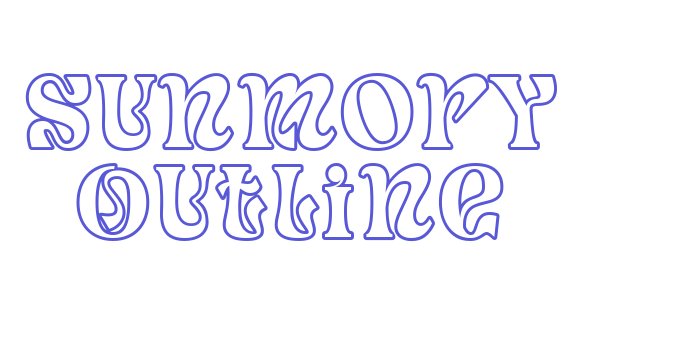 Sunmory Outline Font