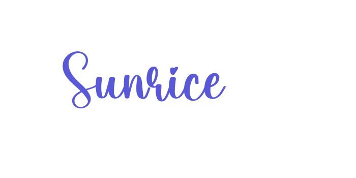 Sunrice Font