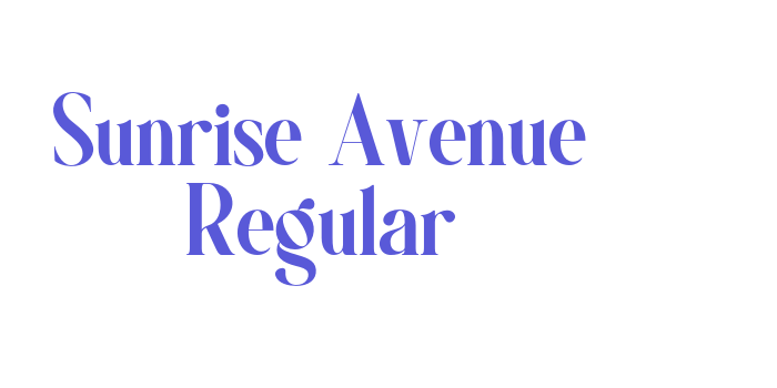 Sunrise Avenue Regular Font Download