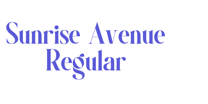 Sunrise Avenue Regular Font