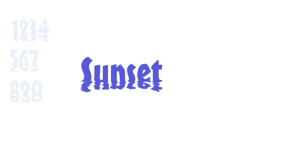 Sunset font free