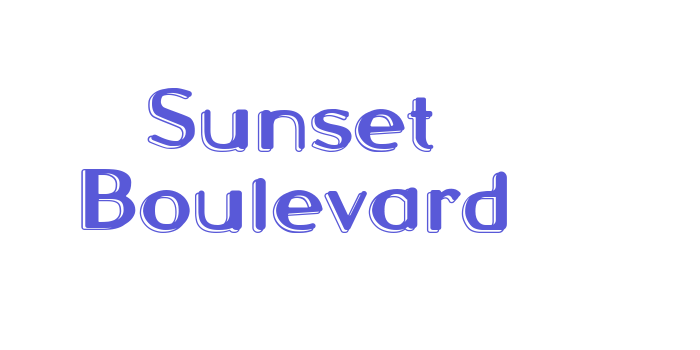 Sunset Boulevard Font Download