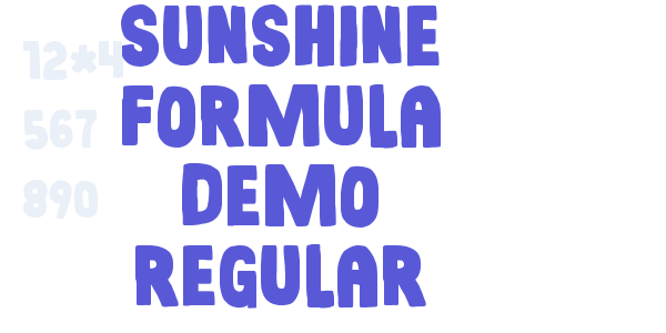 Sunshine Formula DEMO Regular font free