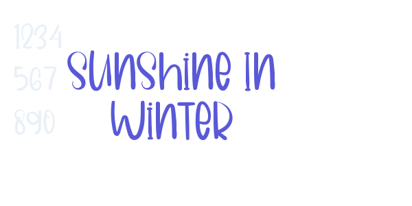 Sunshine In Winter font