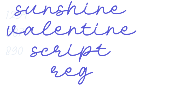 Sunshine Valentine Script Reg font free