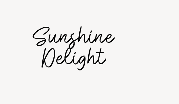 Sunshine Delight Font