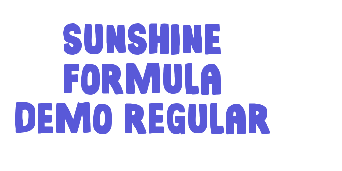 Sunshine Formula DEMO Regular Font Download