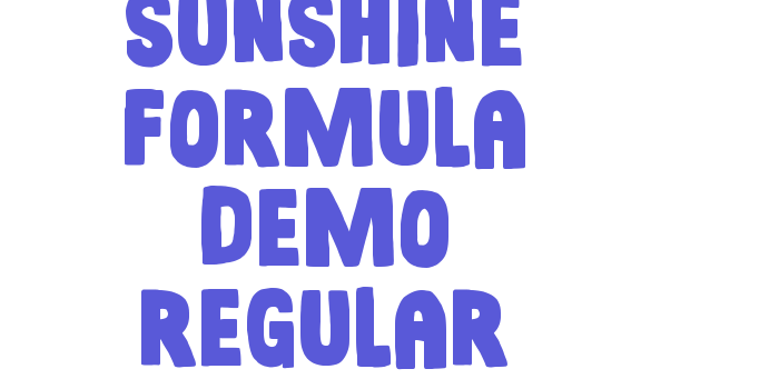 Sunshine Formula DEMO Regular Font