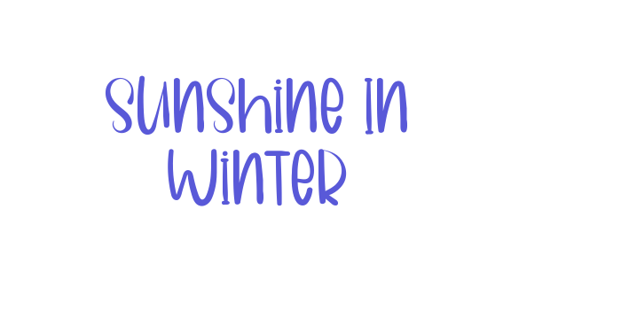 Sunshine In Winter Font Download