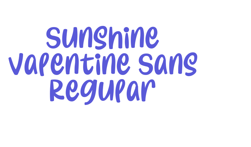 Sunshine Valentine Sans Regular Font Download