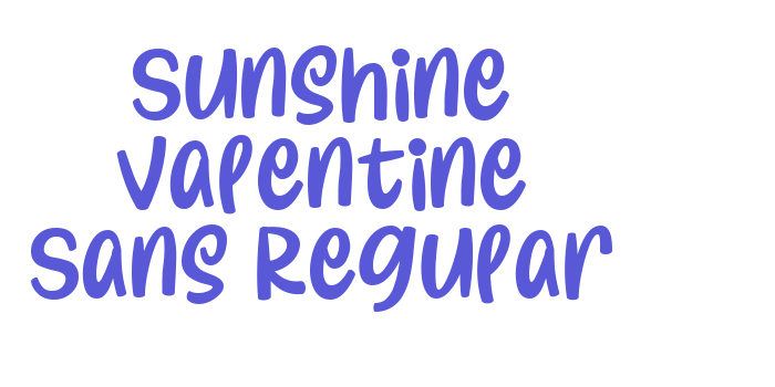 Sunshine Valentine Sans Regular Font Download