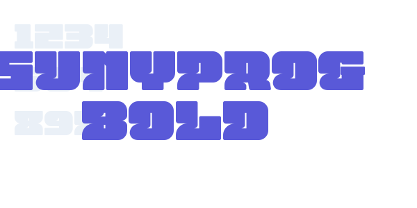 Sunyprog Bold font free