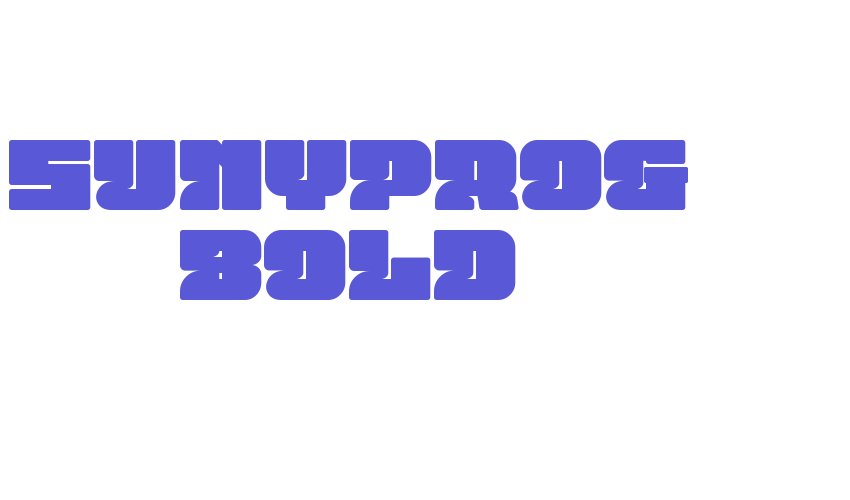 Sunyprog Bold Font