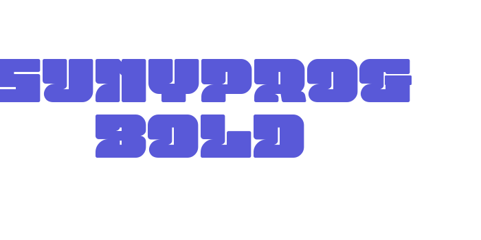 Sunyprog Bold Font Download