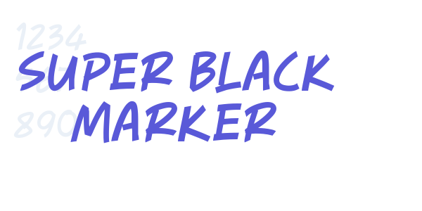 Super Black Marker font