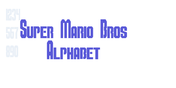 Super Mario Bros Alphabet font