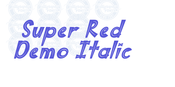 Super Red Demo Italic font free