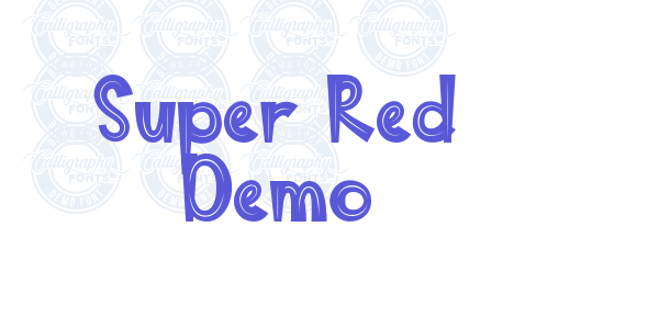 Super Red Demo font free