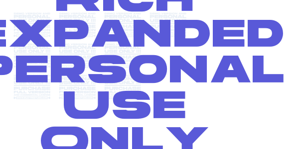 Super Rich Expanded Personal Use Only Stretch font free