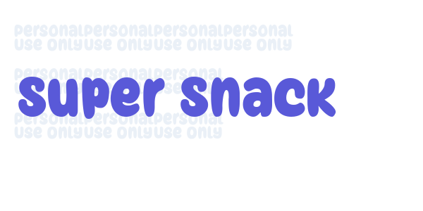 Super Snack font