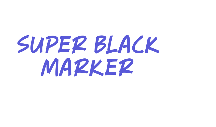 Super Black Marker Font Download