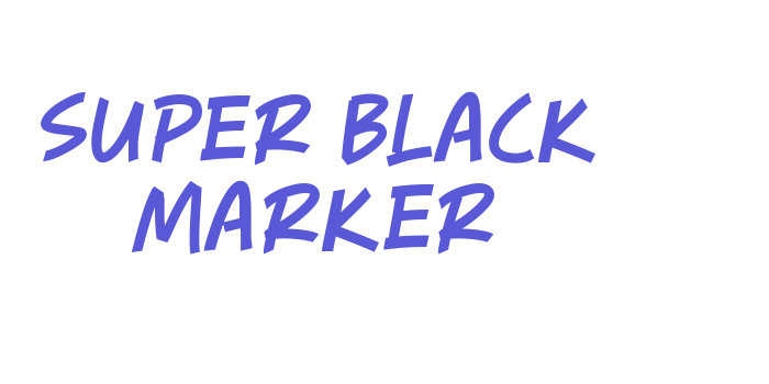 Super Black Marker Font Download