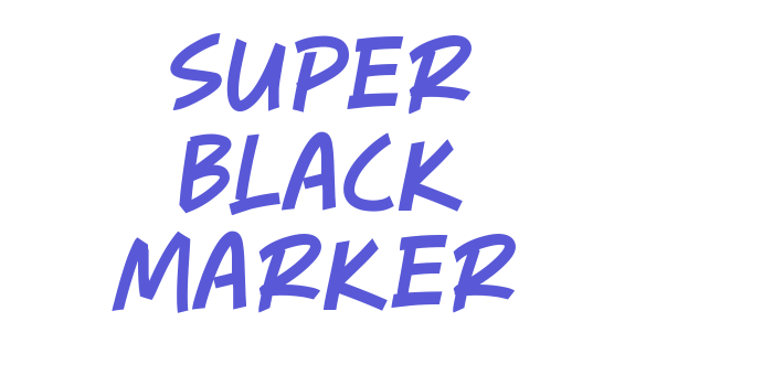 Super Black Marker Font