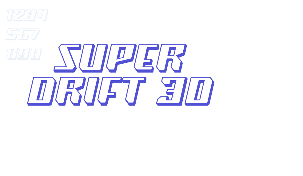 Super Drift 3D-font-download