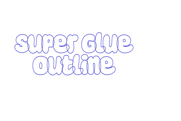 Super Glue Outline Font