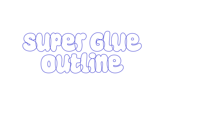 Super Glue Outline Font Download